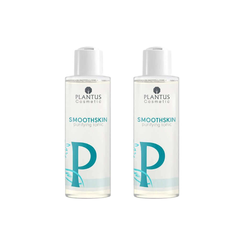 Purifying Facial Toner - Plantus SmoothSkin Essence, two bottles of purifying tonic for oily skin and acne-prone skin.