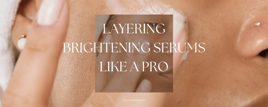 Applying layering Brightening Serums UAE for a radiant complexion like a pro.