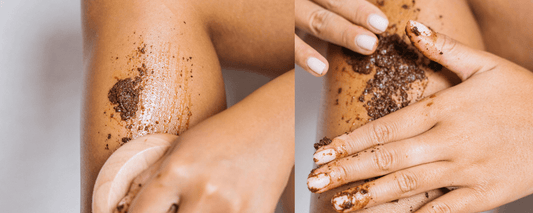 DIY coffee scrub for smooth elbows and knees