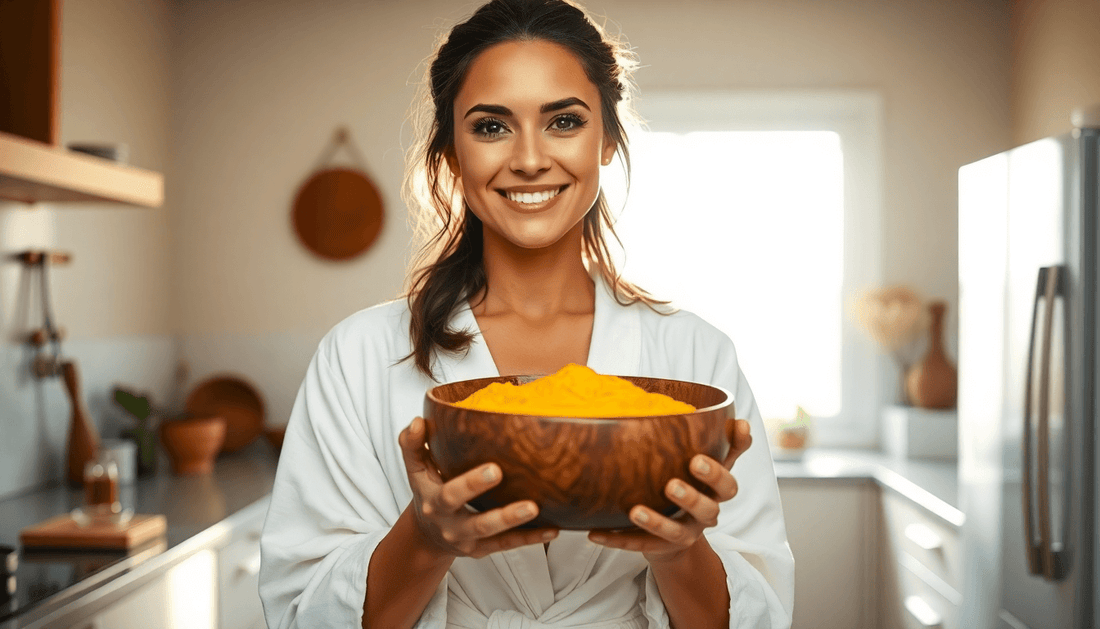 Homemade turmeric face mask for glowing skin