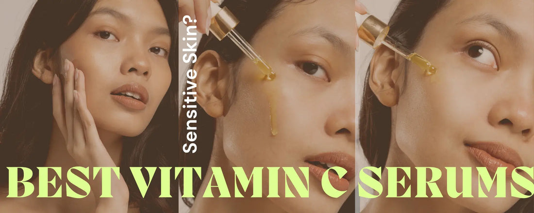 Best Vitamin C Serum - woman applying serum for sensitive skin benefits.