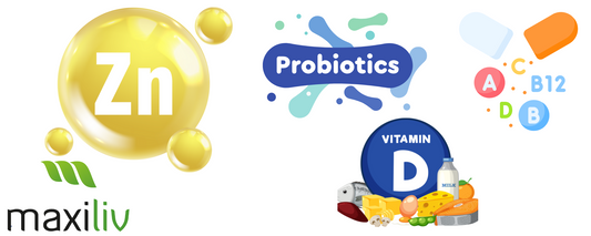 Maxiliv immune support supplements and multivitamins collection by Makhzan UAE