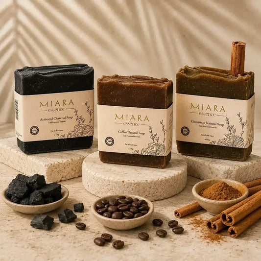 Make your own bundle of natural soaps including Activated Charcoal, Coffee, and Cinnamon.