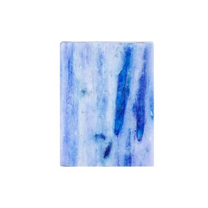 Blue and white marbled pattern on Collagen Natural Soap | Miara Essence Collagen Natural Soap on a white background
