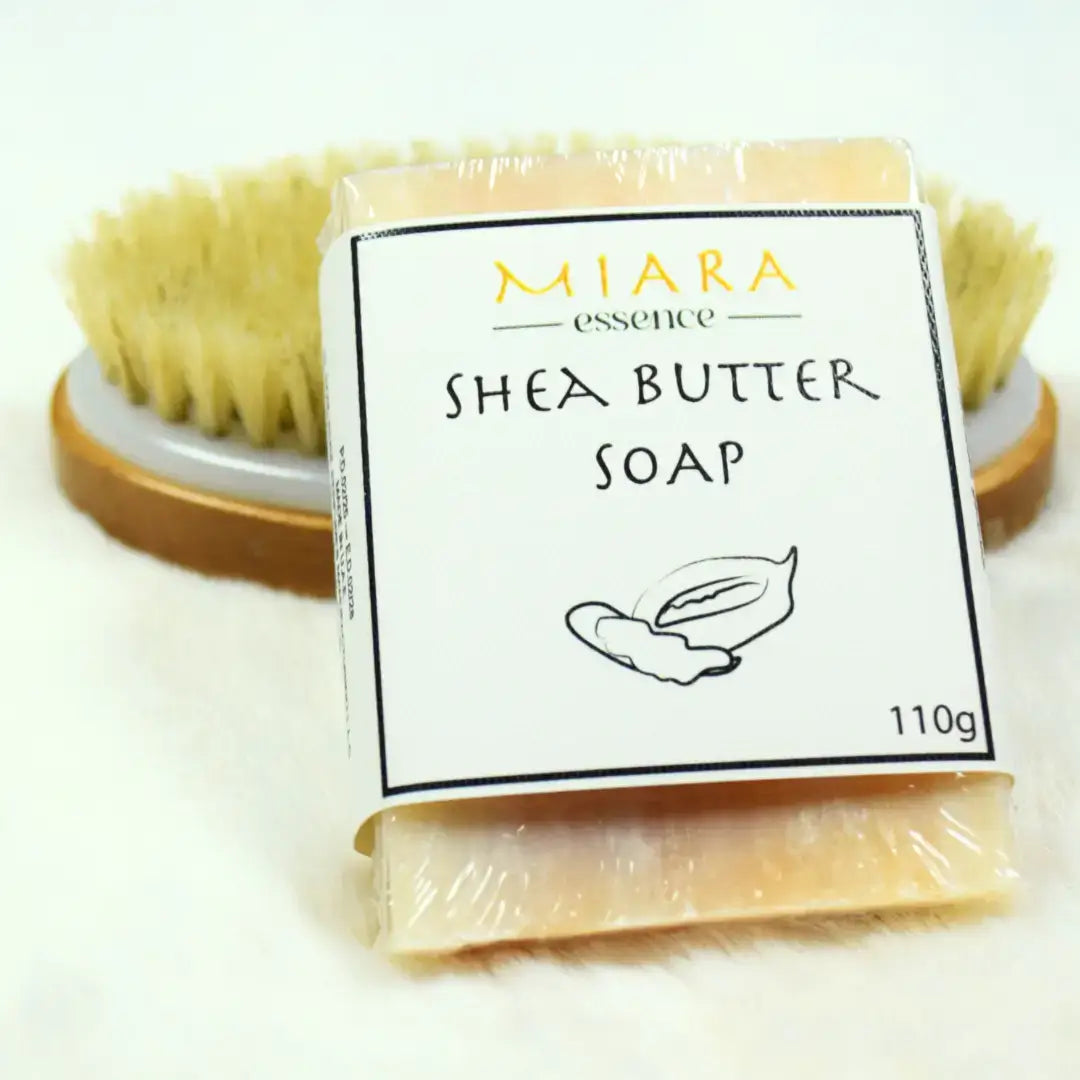 Natural Shea Butter Soap UAE by Miara Essence, hydrating soap bar for skin nourishment.