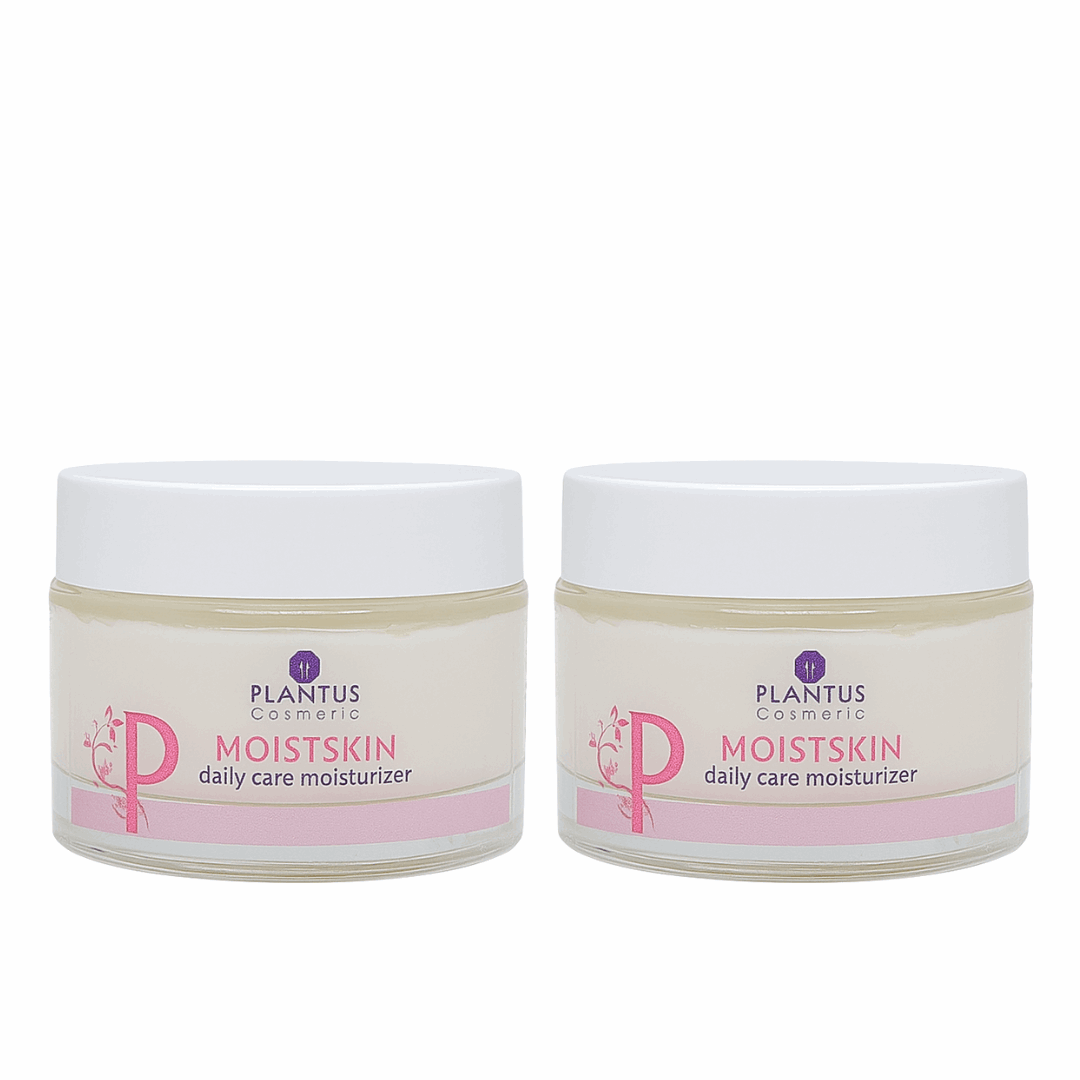 Plantus MoistSkin Daily Care Moisturizer jars for intense hydration and daily skin care
