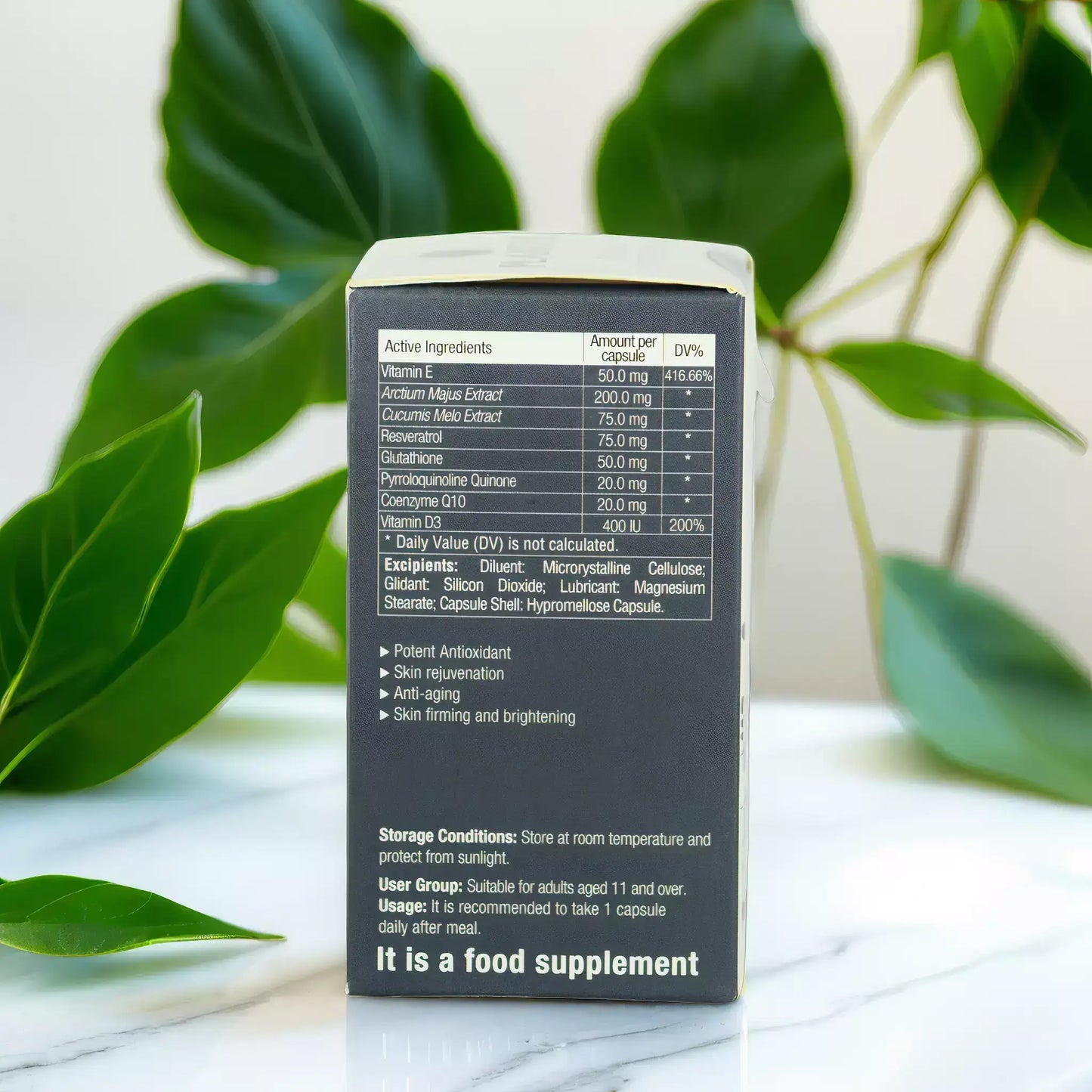 Skincare Capsules - Plantus Repair Reflection Capsules ingredients list with storage instructions and benefits.