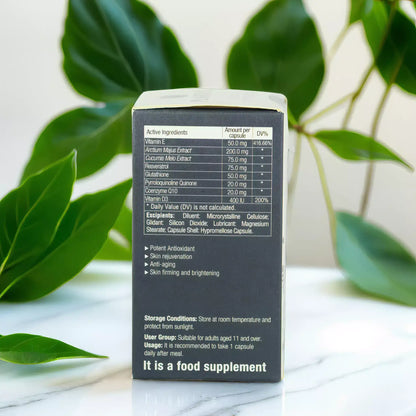 Skincare Capsules - Plantus Repair Reflection Capsules ingredients list with storage instructions and benefits.