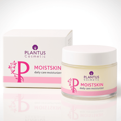 Plantus cosmetic moisturizer jar and box on a white background