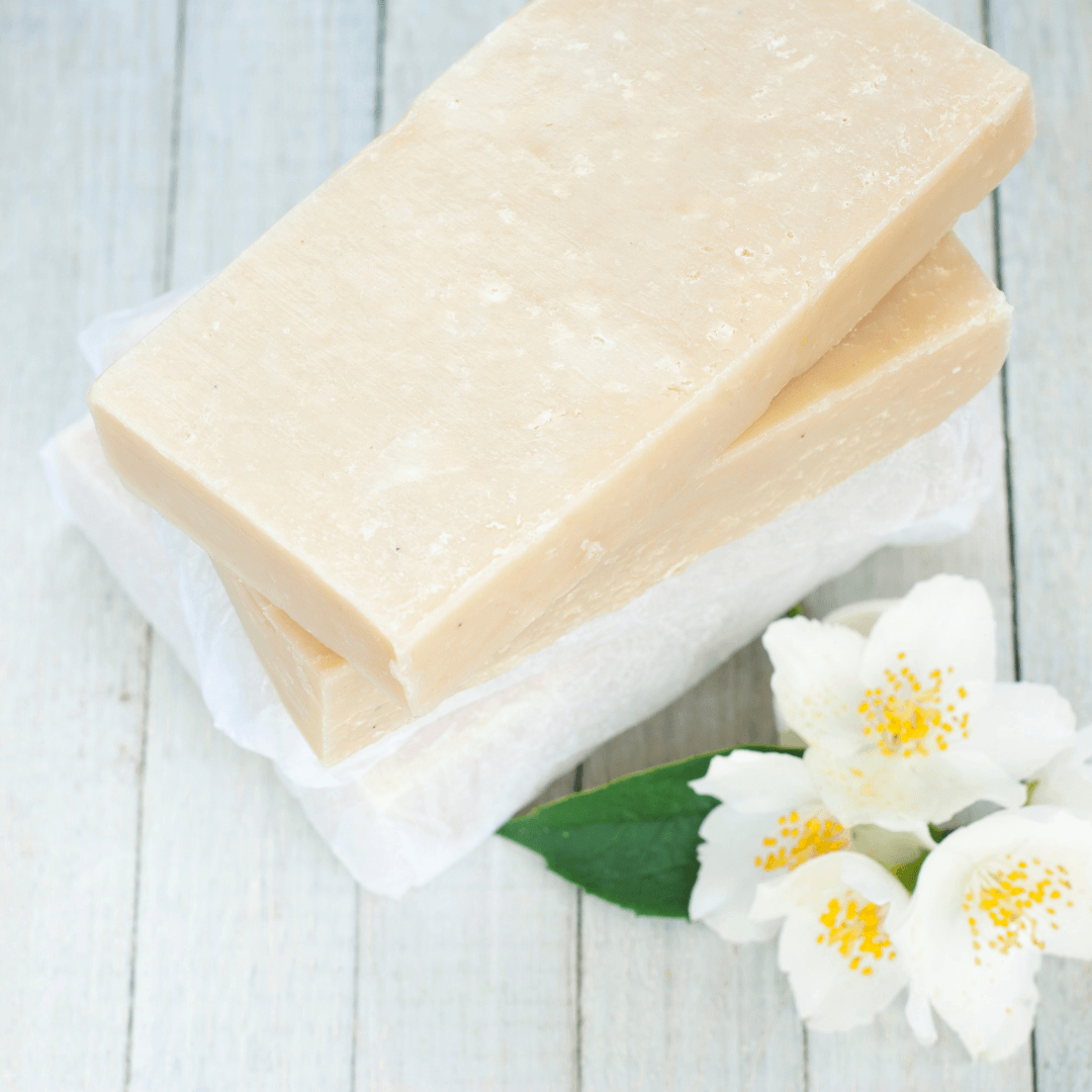 Using natural jasmine soap as a gentle facial cleanser for dry skin