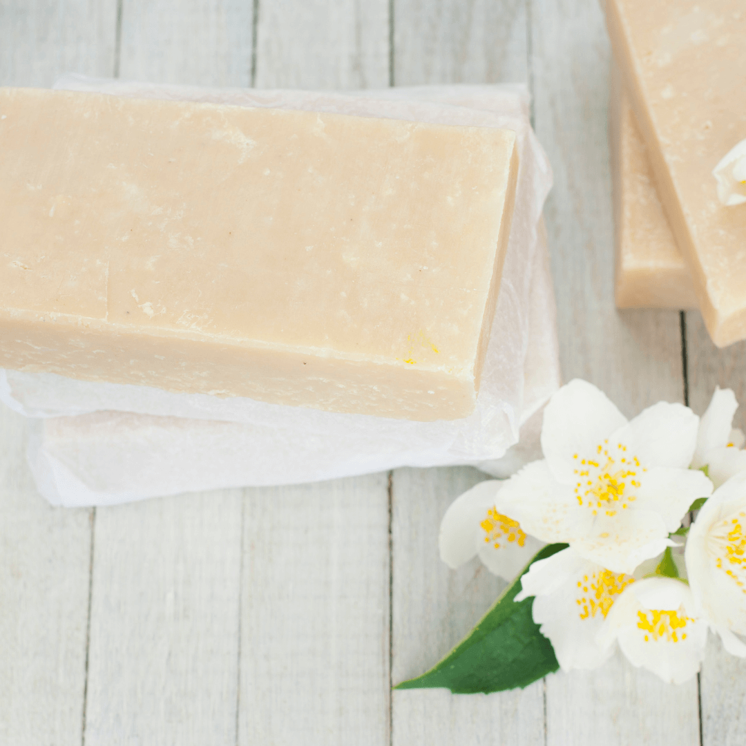 Miara Essence Natural Jasmine Soap bar with floral petals
